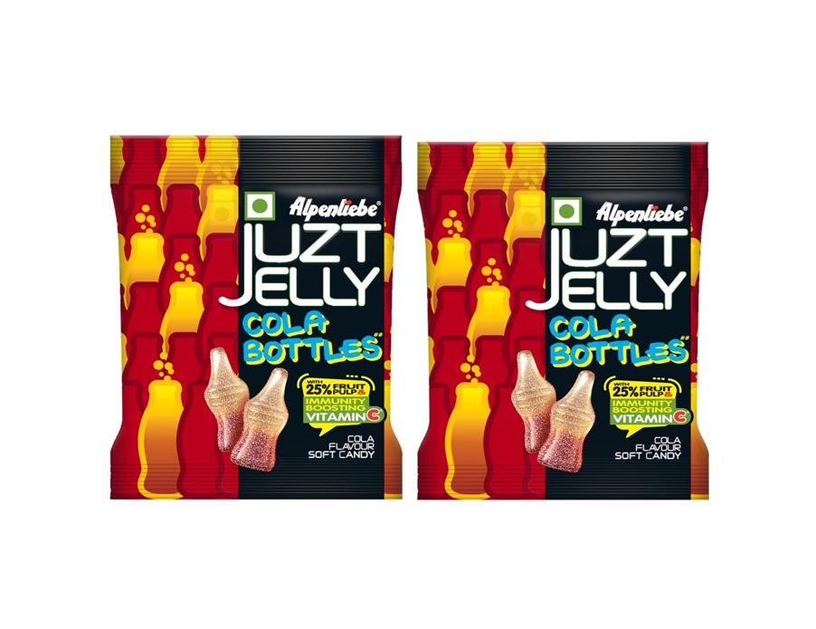 Alpenliebe Juzt Jelly Cola Bottles Bag Cola Flavor 67.5Gm (2 Pcs)